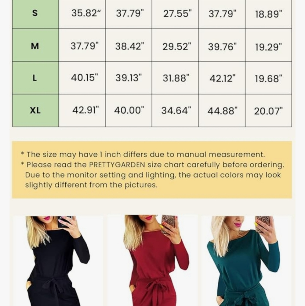 New Women's PrettyGarden Black Dress with pockets that ties in back. Size Medium - Picture 13 of 14